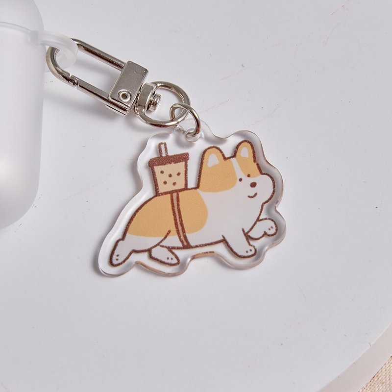 食菇dididogdog bubble tea压克力吊饰/钥匙圈 - 钥匙链/钥匙包 - 压克力 多色