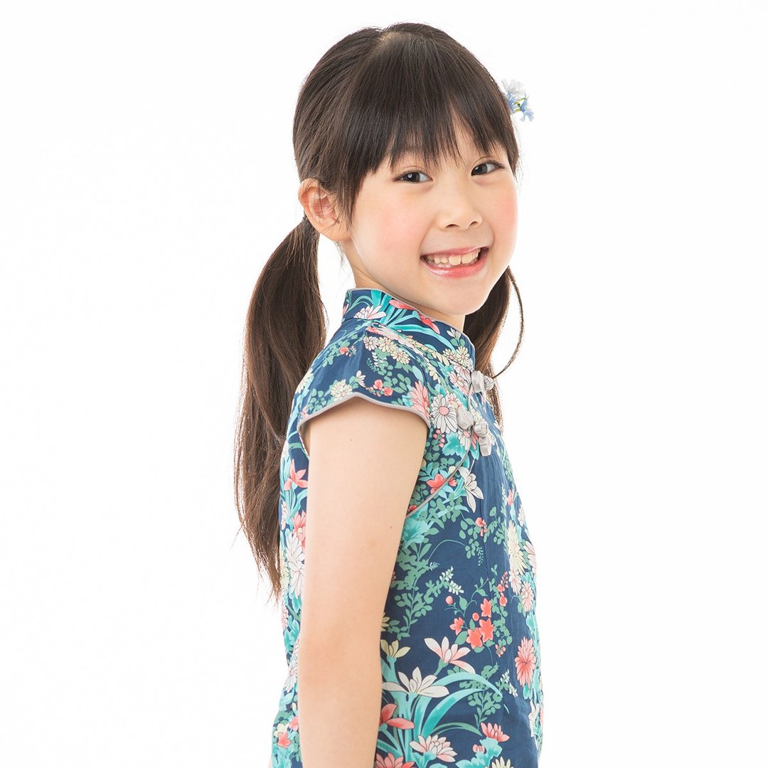 儿童旗袍 古风 四季款 兰草如丝 - 旗袍 - 棉 多色