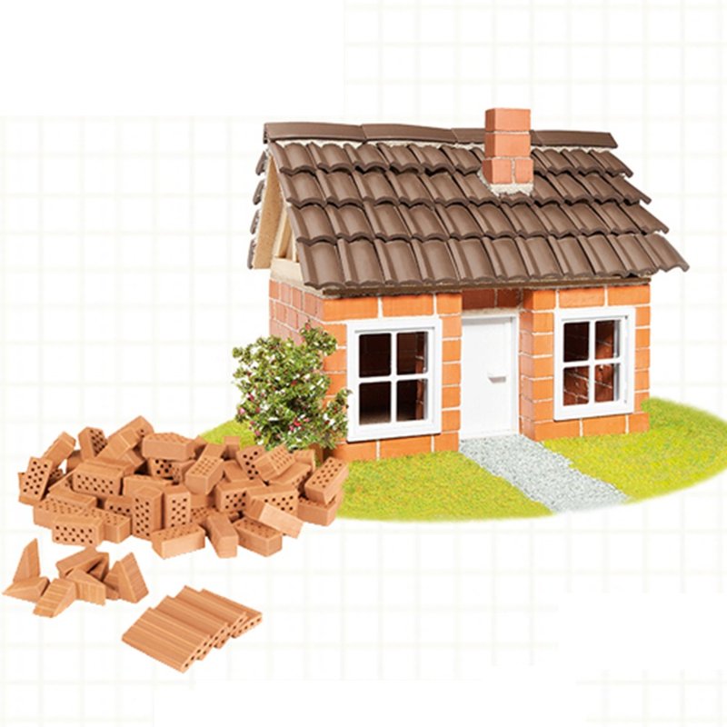 【德国teifoc】DIY益智砖块建筑玩具 瓦房 - TEI4300 - 零件/散装材料/工具 - 其他材质 红色
