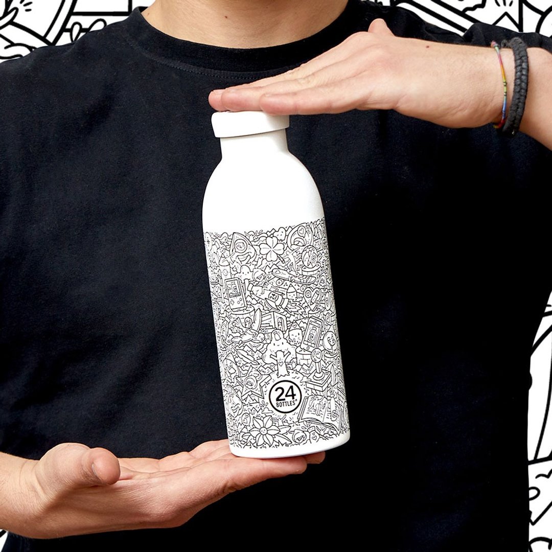 意大利 24Bottles 高耐磨保温瓶 500ml - 限量联名款 FRA! - 白 - 保温瓶/保温杯 - 不锈钢 多色