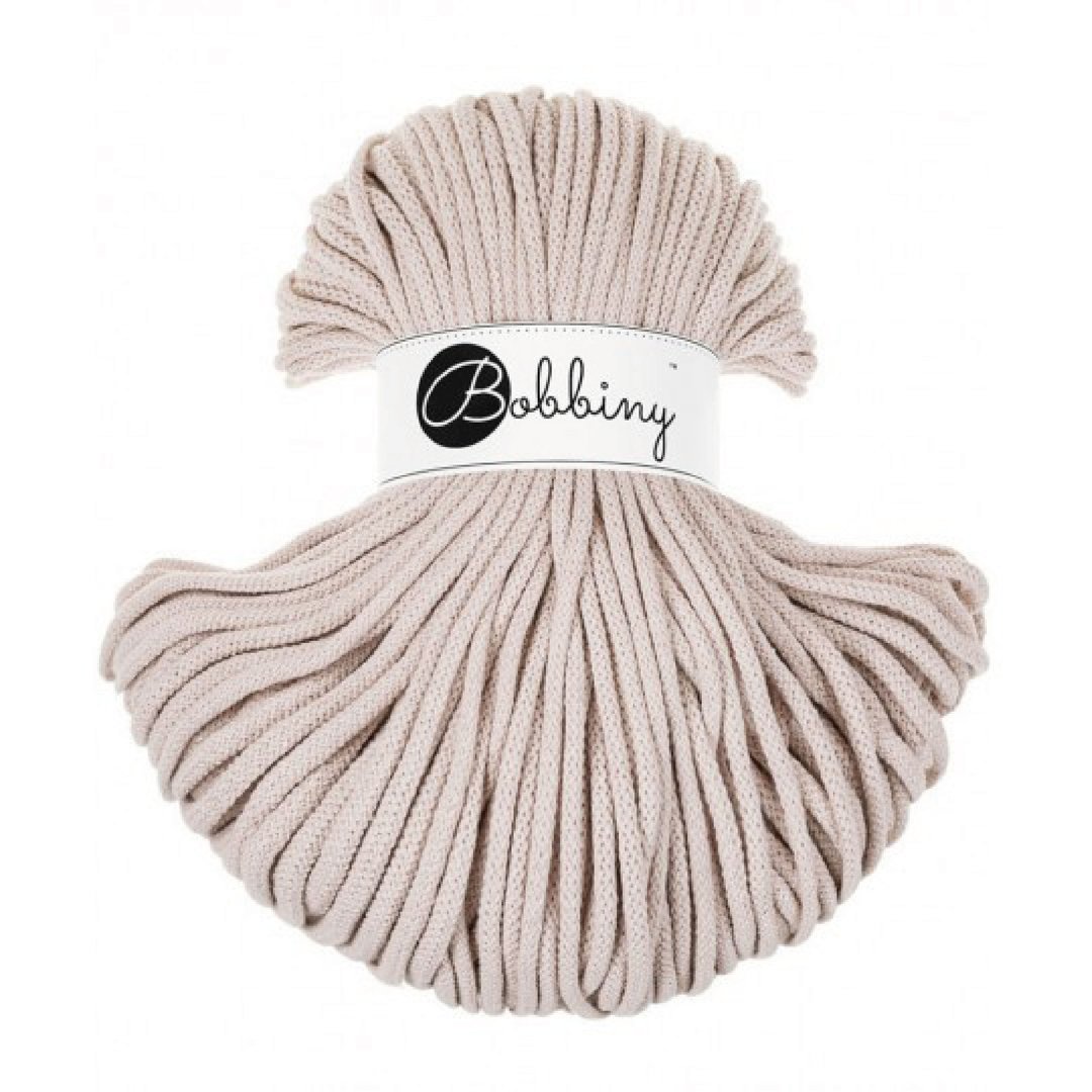 BOBBINY环保线材 5mm 辫子绳 NUDE - 编织/刺绣/羊毛毡/裁缝 - 棉 白色