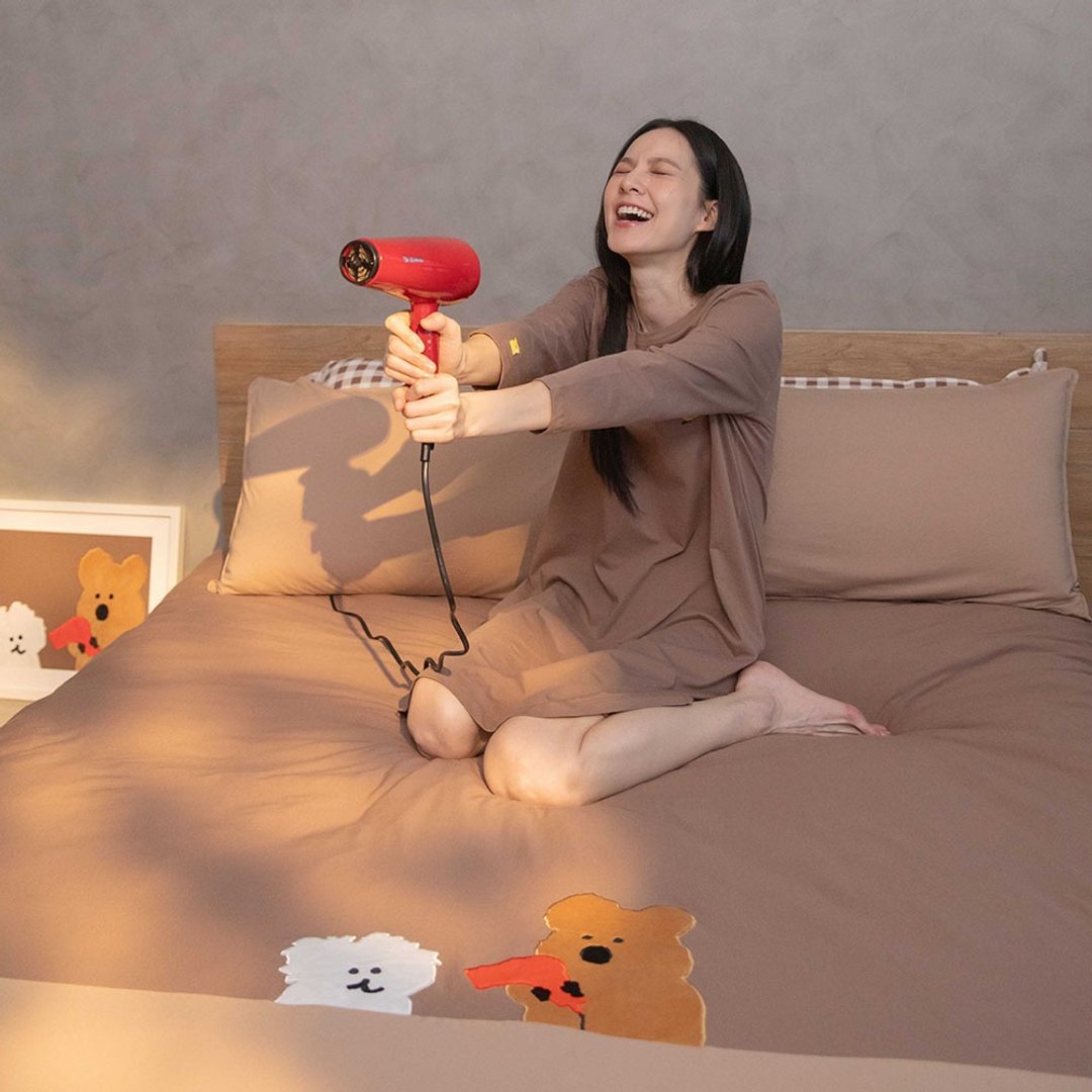 DINOTAENG  吹眠曲 被套组-可可棕 - 寝具 - 棉 咖啡色