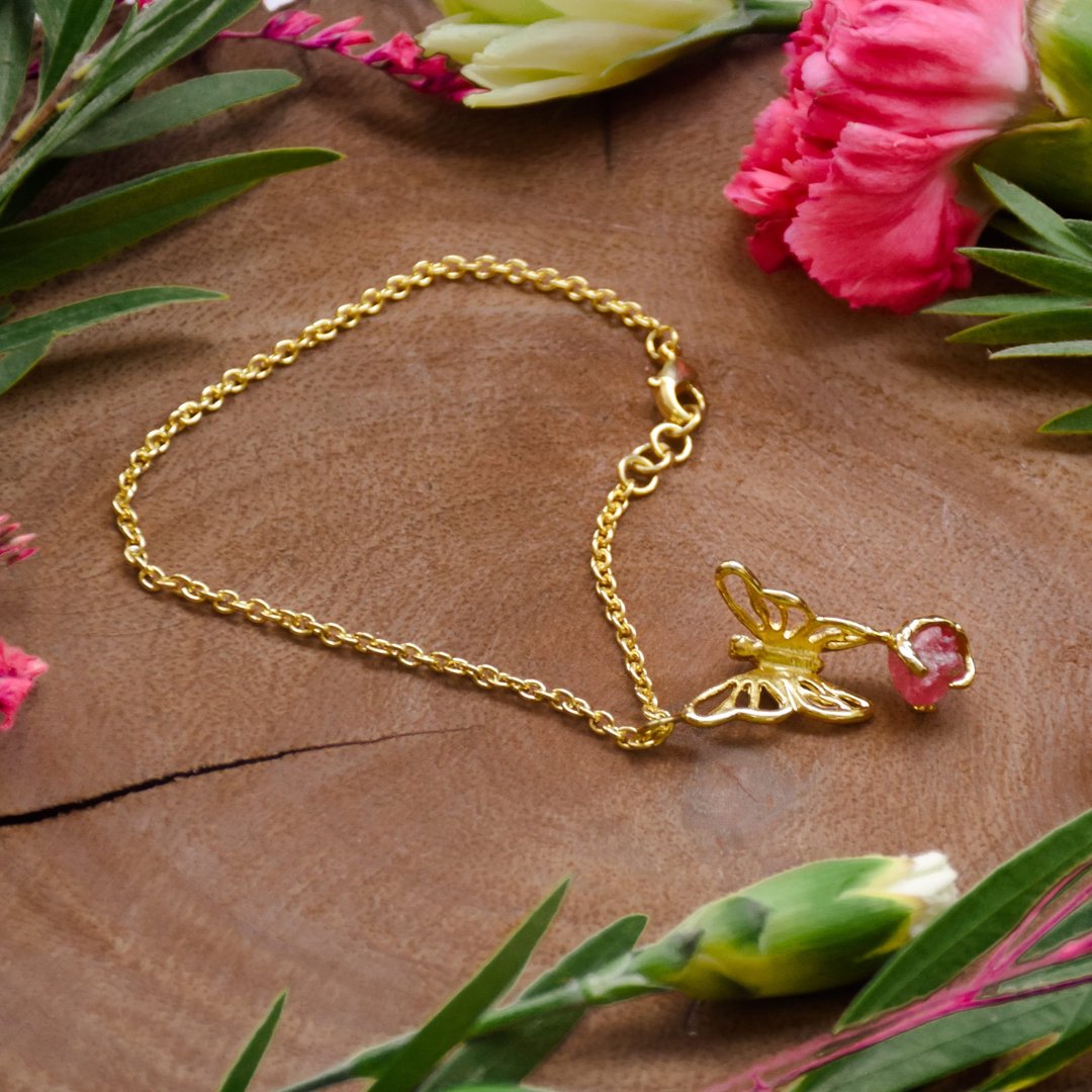Butterfly Bracelet - 手链/手环 - 铜/黄铜 金色