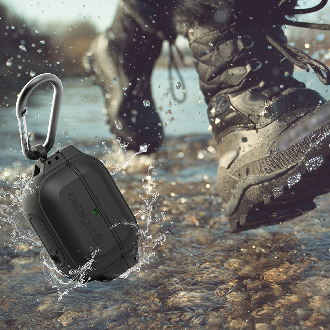 CATALYST Apple AirPods 3 耐冲击防水硬式保护壳-黑 - 耳机收纳 - 硅胶 黑色
