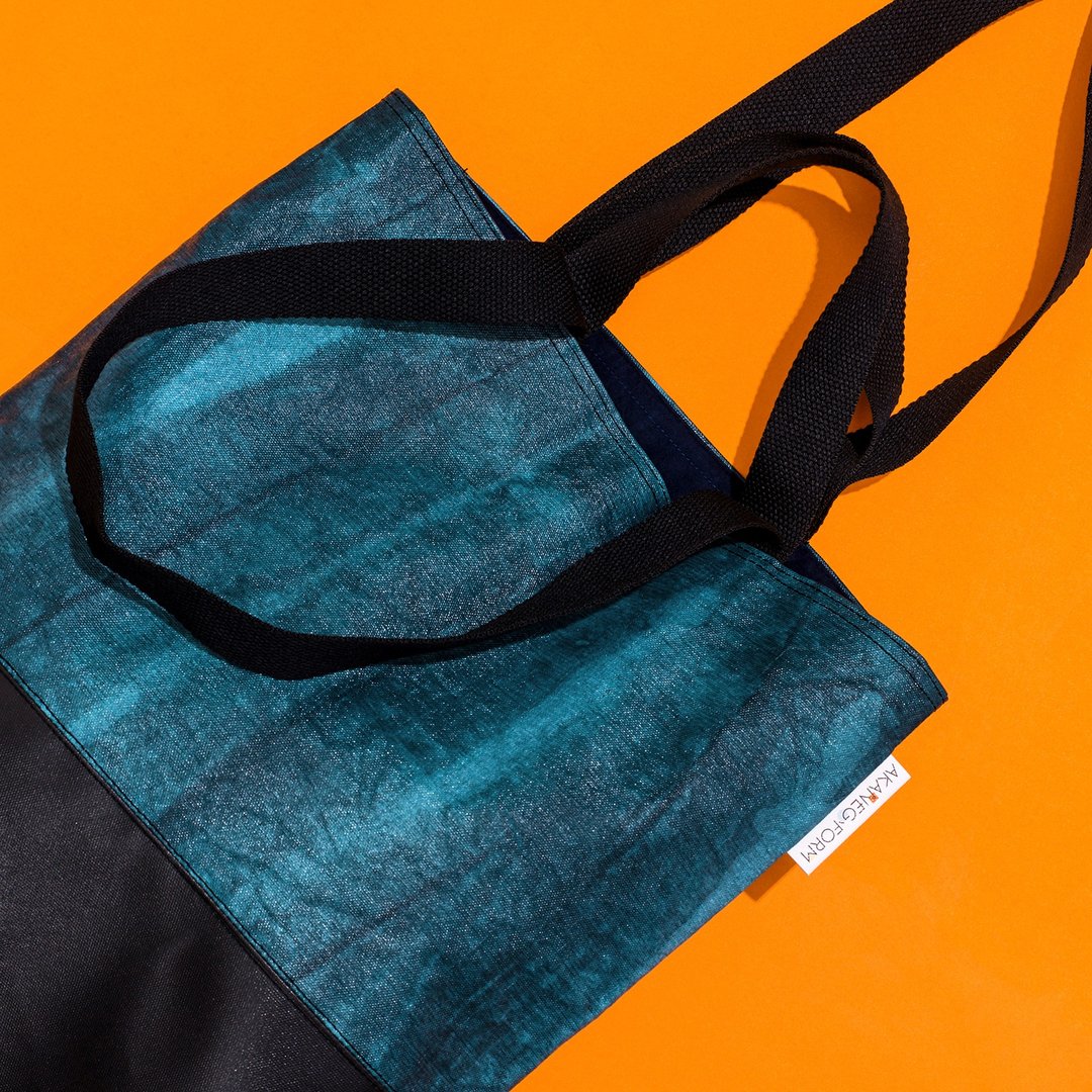Hand dye canvas bag : REMATCH Collection L Size (Green) - 其他 - 其他材质 