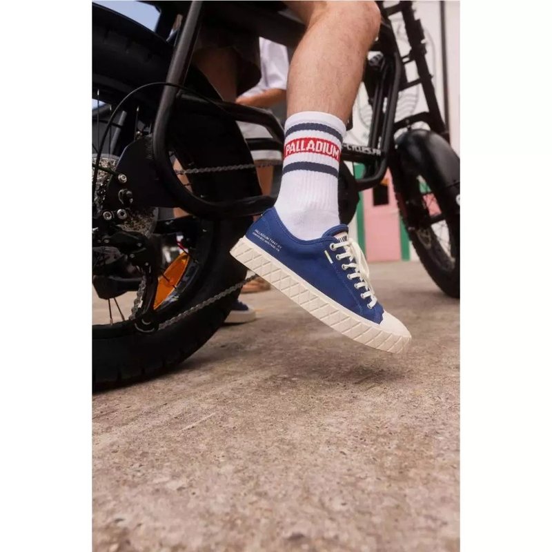 PALLADIUM ACE CVS ORG 钻石菱纹松饼鞋 海军蓝 74447-425 - 男款休闲鞋 - 其他材质 多色