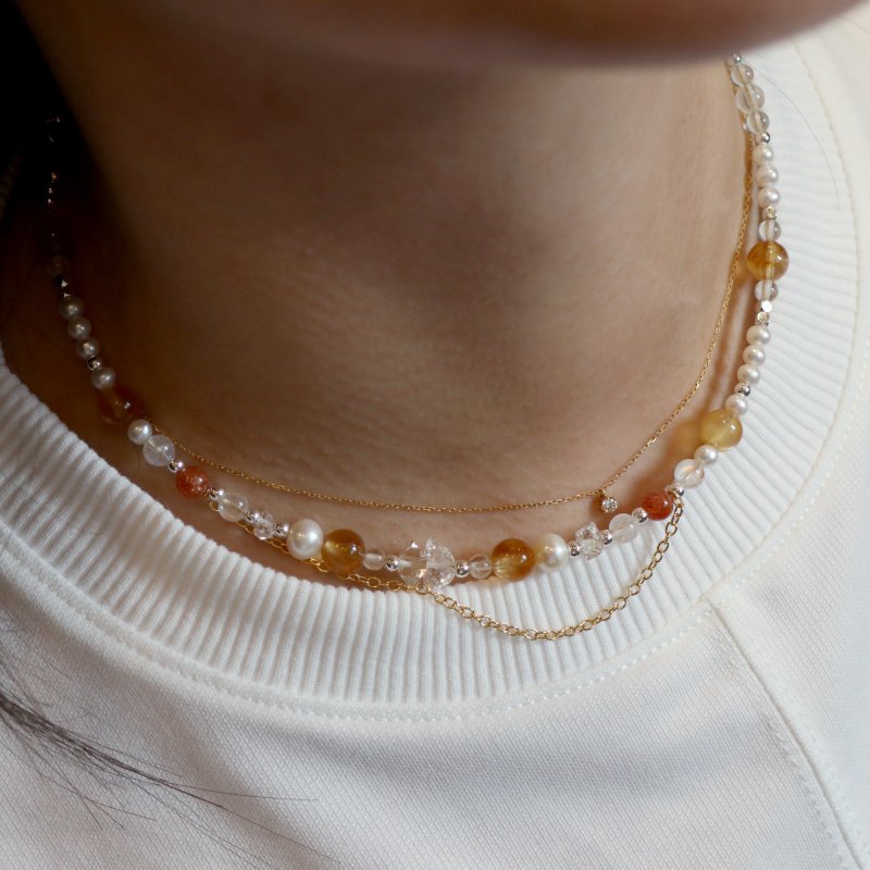 柔光对齐 太阳安德鲁月光 能量手环项链 提升能量 水晶设计款 - 手链/手环 - 水晶 多色