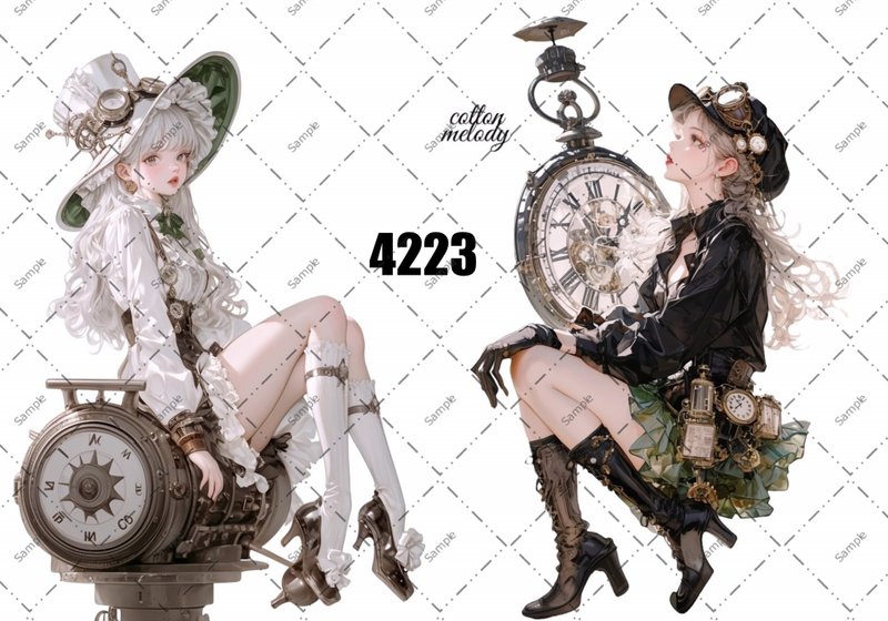 original sticker no.4223 人物贴纸 原创贴纸 原创人物贴纸 装饰贴纸 cotton melody - 贴纸 - 纸 