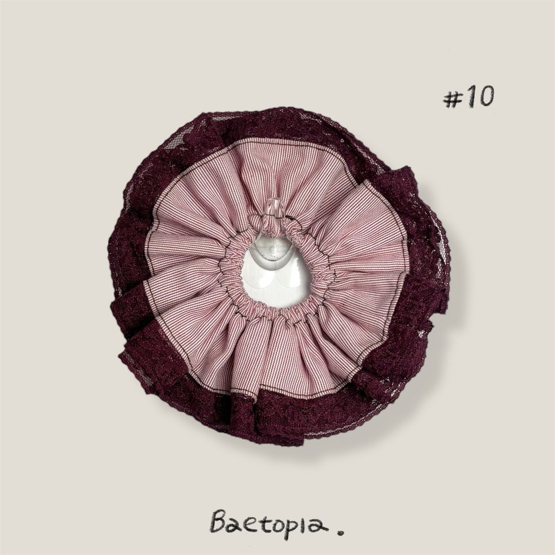 Baetopia | 薄切面款・成熟时手作发圈 - 发饰 - 棉．麻 红色