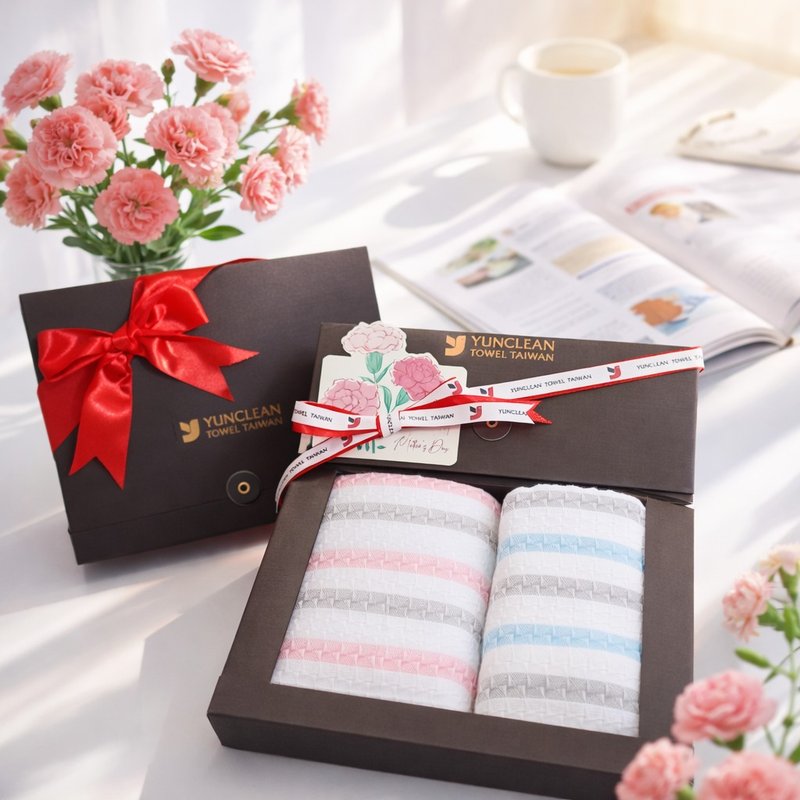 MIT 台湾制 Pima 棉 轻薄 毛巾 方巾 礼盒 母亲节礼盒 - 毛巾浴巾 - 棉．麻 