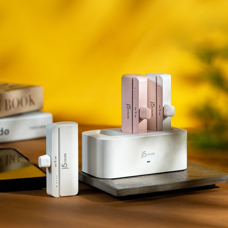 j5create-USB-C口袋快充行动电源充电组–JPB5220S1A - 充电宝/传输线 - 塑料 白色