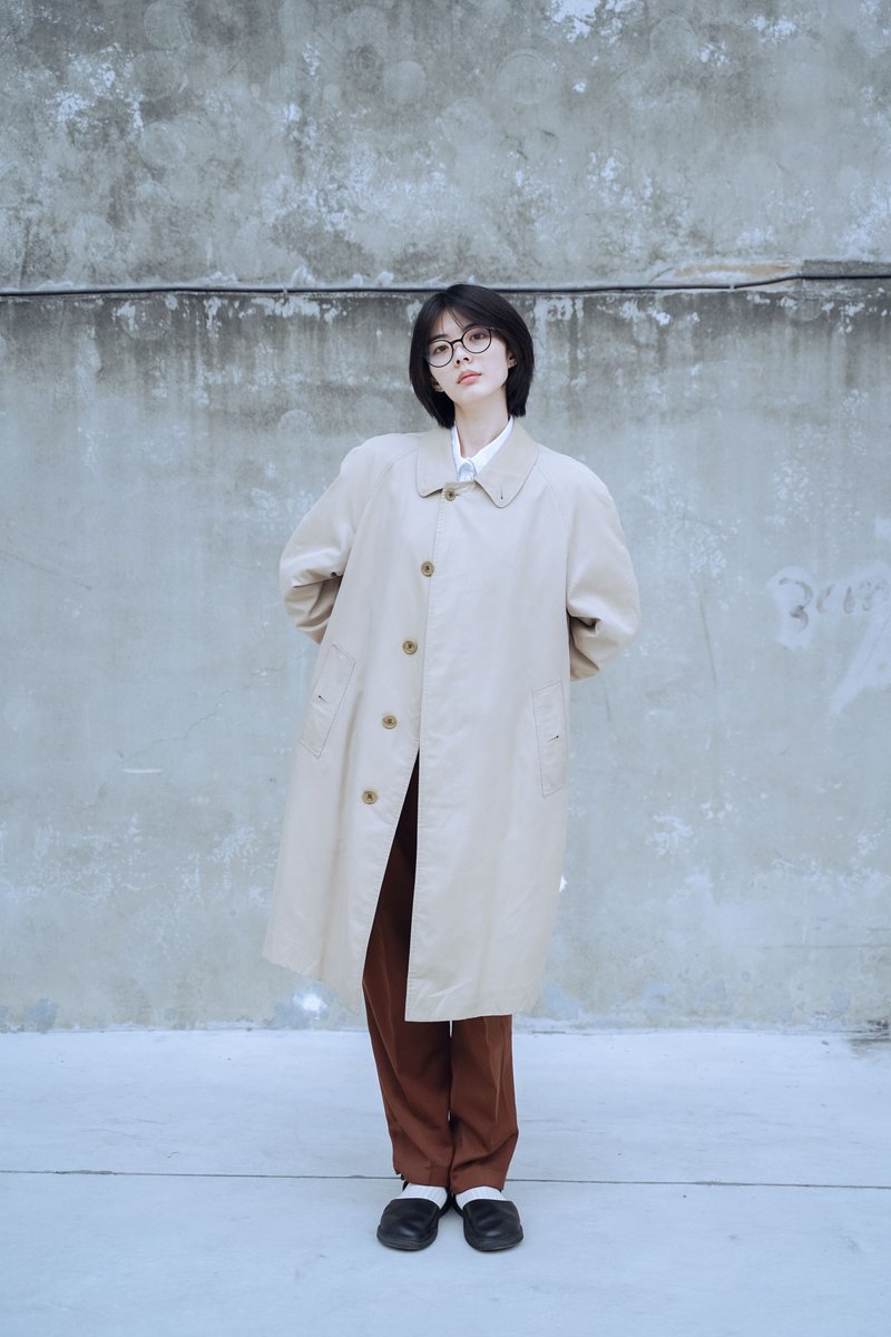 Burberry Coat 单排扣 直版剪裁Pimlico - 女装休闲/机能外套 - 棉 卡其色