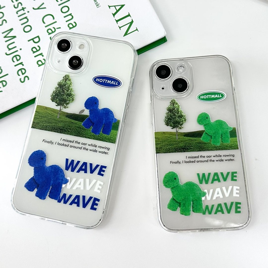 WAVE恐龙iPhone手机情侣透明保护壳 - 手机壳/手机套 - 塑料 多色