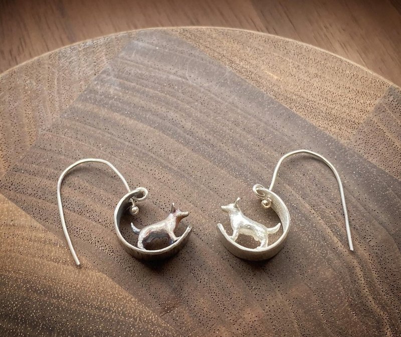 小不点-925银耳环 - 耳环/耳夹 - 纯银 银色