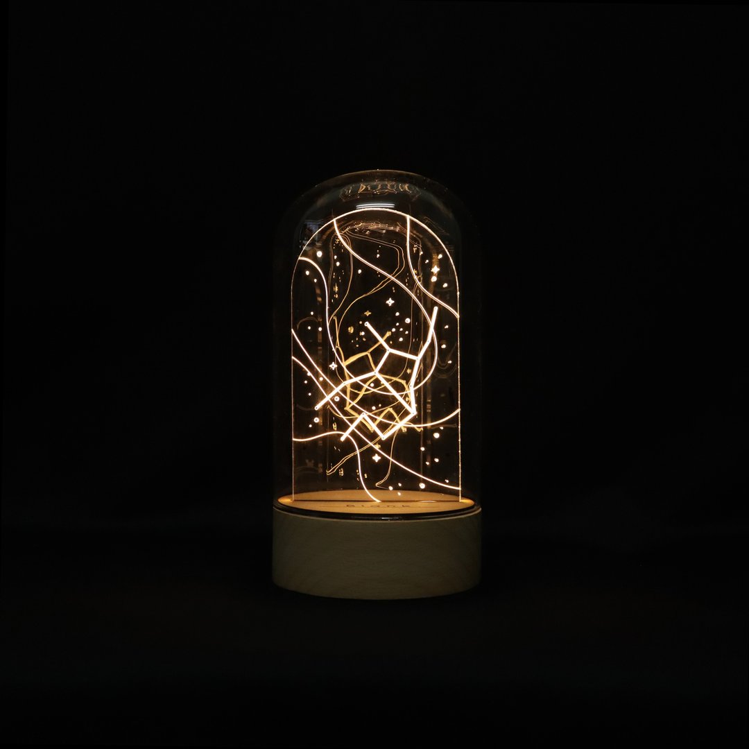 定制化礼物 生日礼物 LED原木夜灯 - 【处女座】星座耳环架 - 灯具/灯饰 - 玻璃 透明