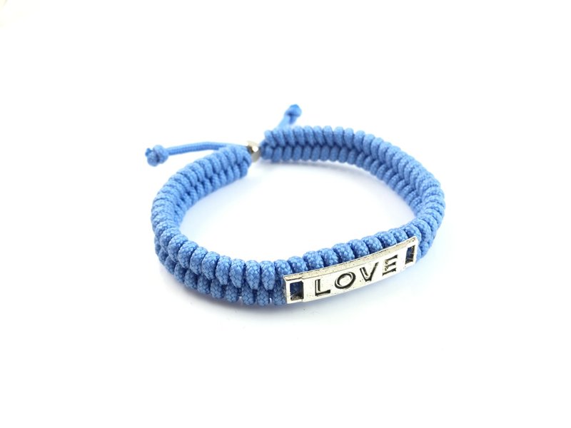 情人节主打商品-【LOVE恋爱手绳】浅蓝色款 - 手链/手环 - 棉．麻 蓝色