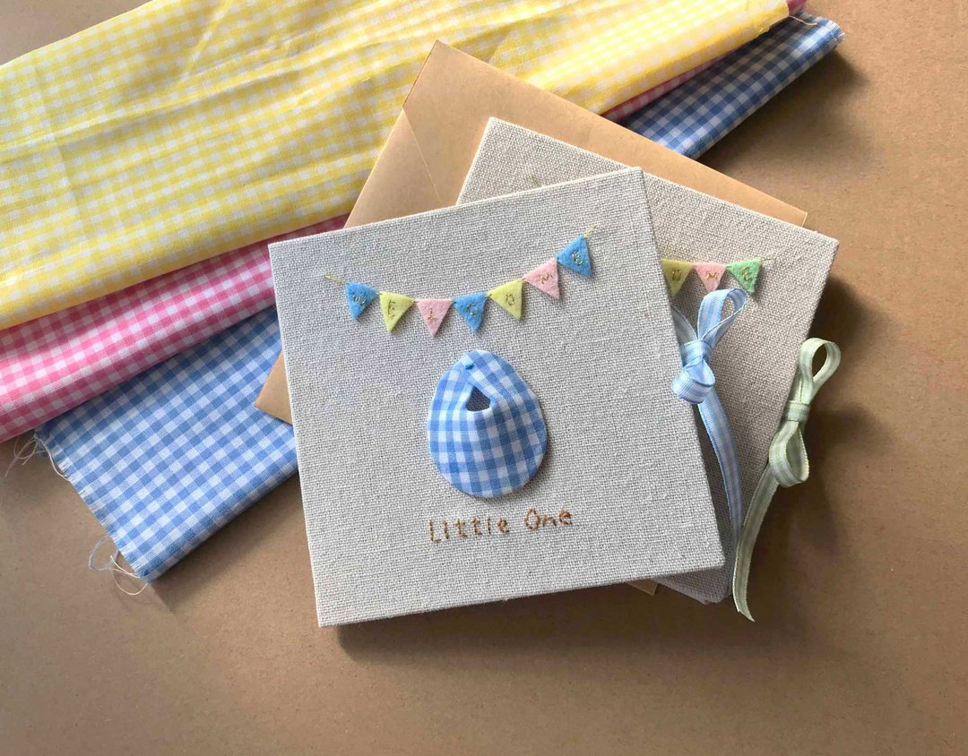 小小围兜的祝福 |手工卡 | 生日卡 | Handmade Baby card 蓝色 2.0 版 - 卡片/明信片 - 其他材质 多色