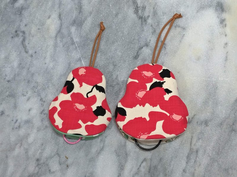 海棠 梨型钥匙包【K190701】 - 钥匙链/钥匙包 - 棉．麻 多色