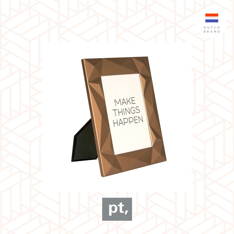 pt, Photo frame Memphis alu large copper painted - 画框/相框 - 其他金属 咖啡色