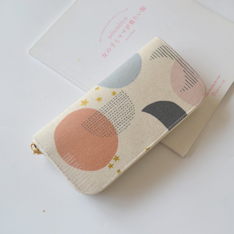 布艺长夹 \ 手工钱包 \ 日月星辰 \ 可换其他花色 - 皮夹/钱包 - 棉．麻 