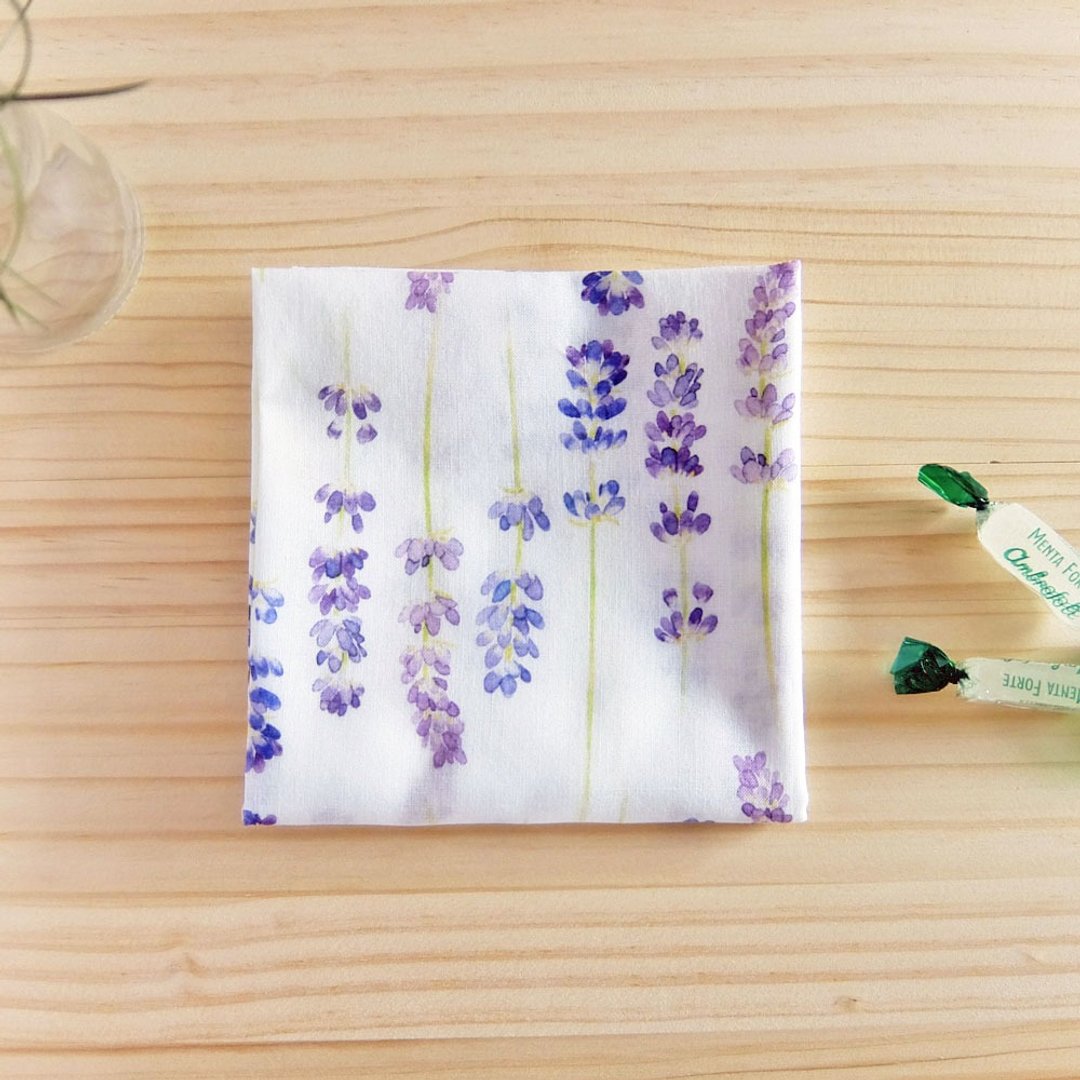 Lavender handkerchief - 手帕/方巾 - 棉 紫色
