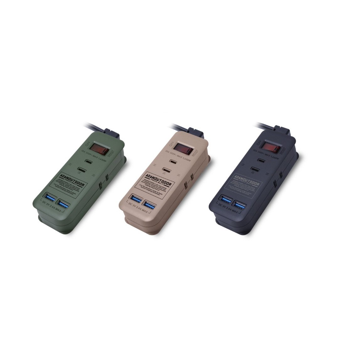 ADAMOUTDOOR 3座扩充USB延长线-1.1M (3色可选) - 其他 - 塑料 