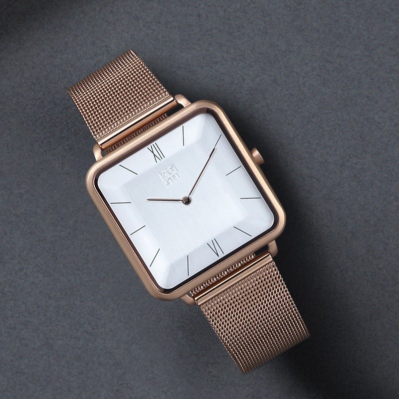 THIN 5011 时尚极简晶矿方表 - 玫瑰金 - 女表 - 其他金属 金色