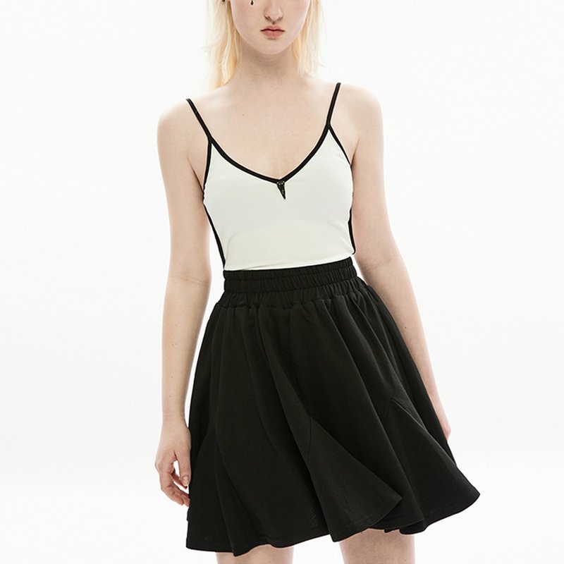 异教徒夏夜针织百搭半裙 / 安全裤设计 - 裙子 - 其他材质 黑色