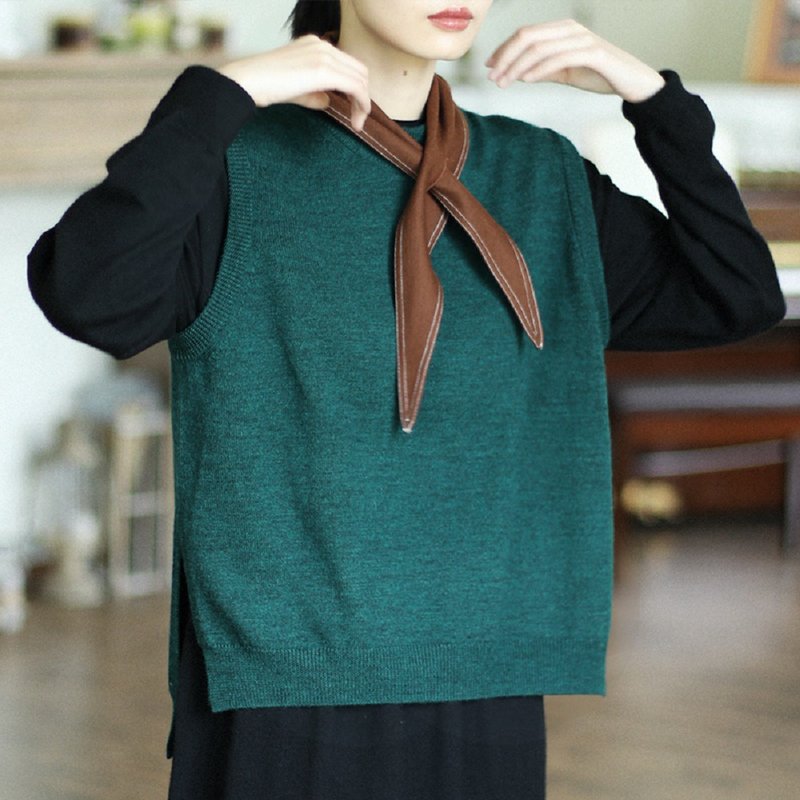 KOOW   日本精纺羊毛呢面料 秋冬围巾 三角巾 - 丝巾 - 羊毛 