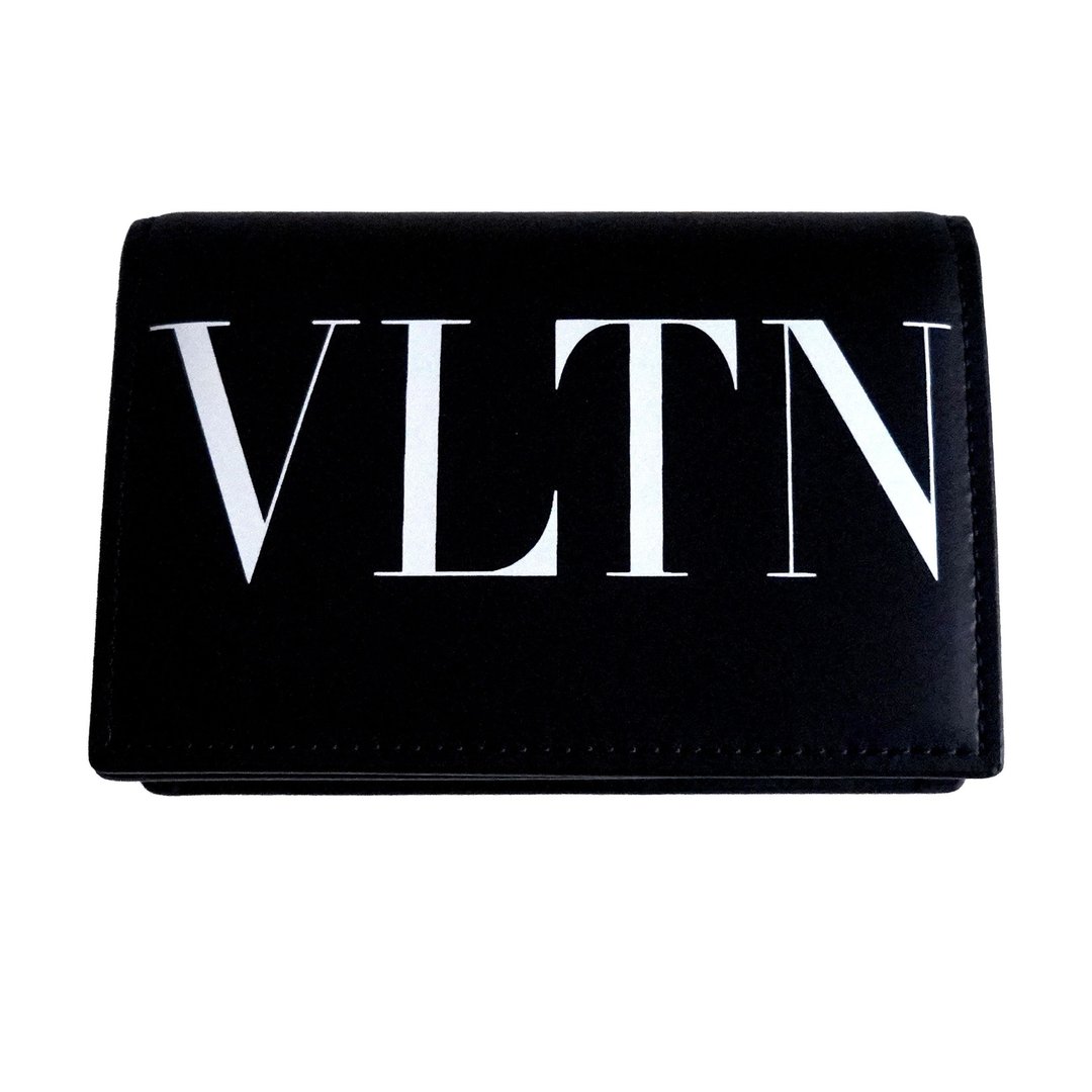 VALENTINO VLTN Étui à Monnaie en Cuir Noir - 侧背包/斜挎包 - 聚酯纤维 黑色