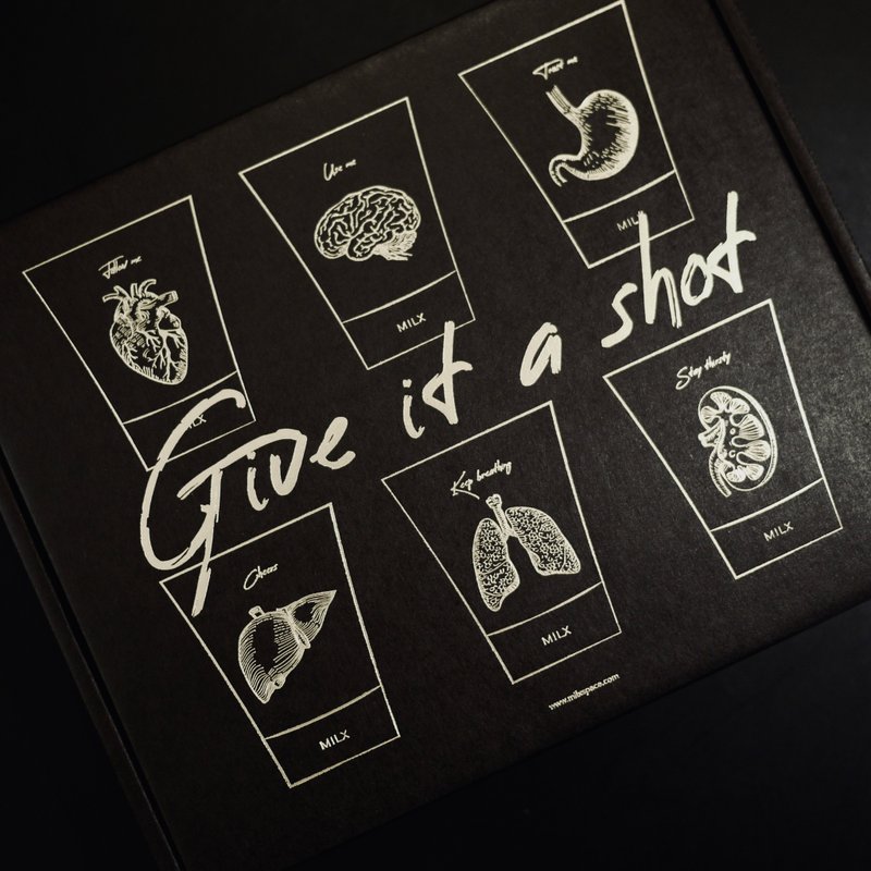 Give it a shot ! 综合器官烈酒杯六入礼盒 心/肝/脑/肺/胃/肾 - 酒杯/酒器 - 玻璃 金色