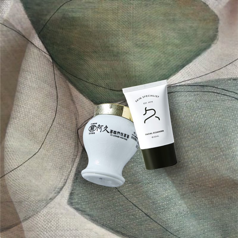 久诚媄-阿久保肤膏180g 1入+净肌胺基酸洁颜乳30ml 1入 - 脸部清洁/卸妆用品 - 其他材质 