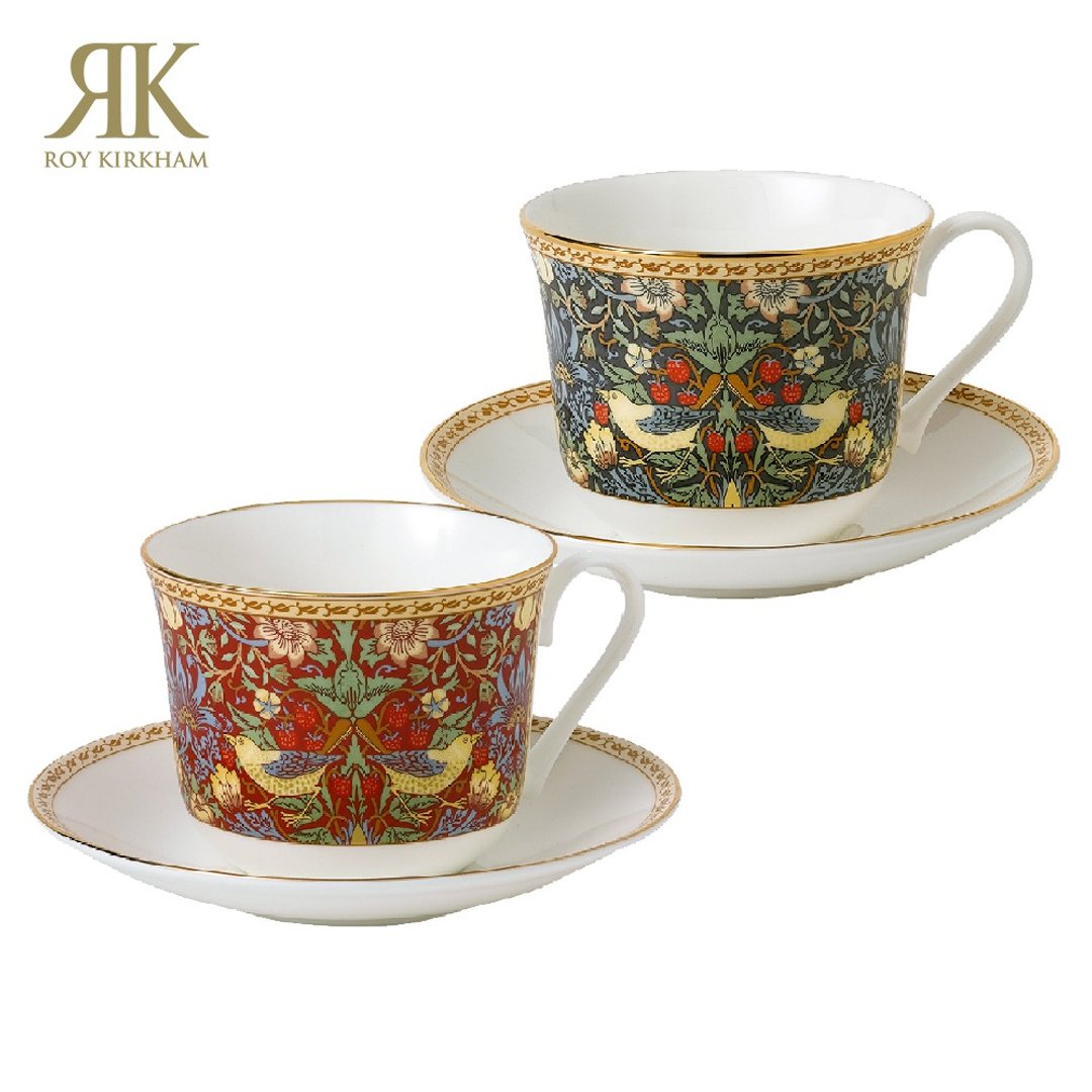 英国 RK | 经典Classic Collection 450ml 草莓鸟园 金边早餐杯盘 - 其他杯子 - 瓷 多色