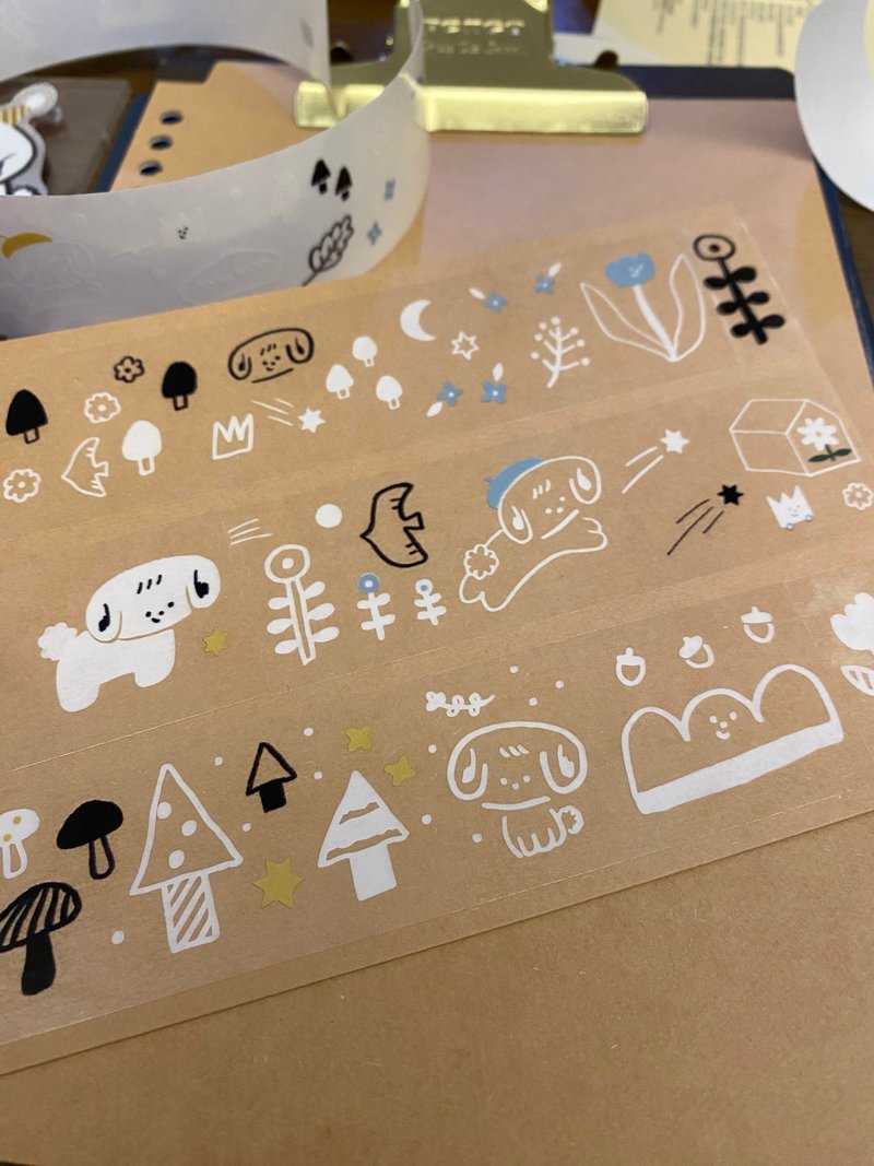 亮面PET胶带 小狗森林 - 纸胶带 - 塑料 