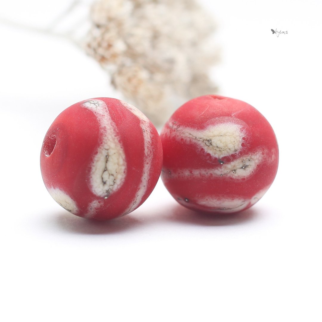 Handmade glass beads - 陶艺 - 玻璃 红色
