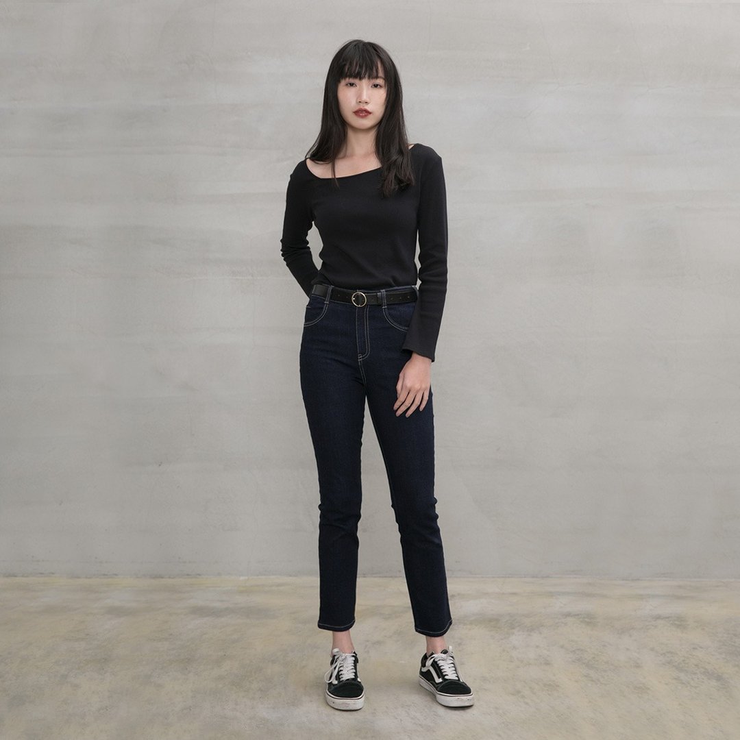 浑然自我中腰修身牛仔裤 Indie Soul Mid-Rise Skinny Jeans P156 - 女装长裤 - 棉 多色