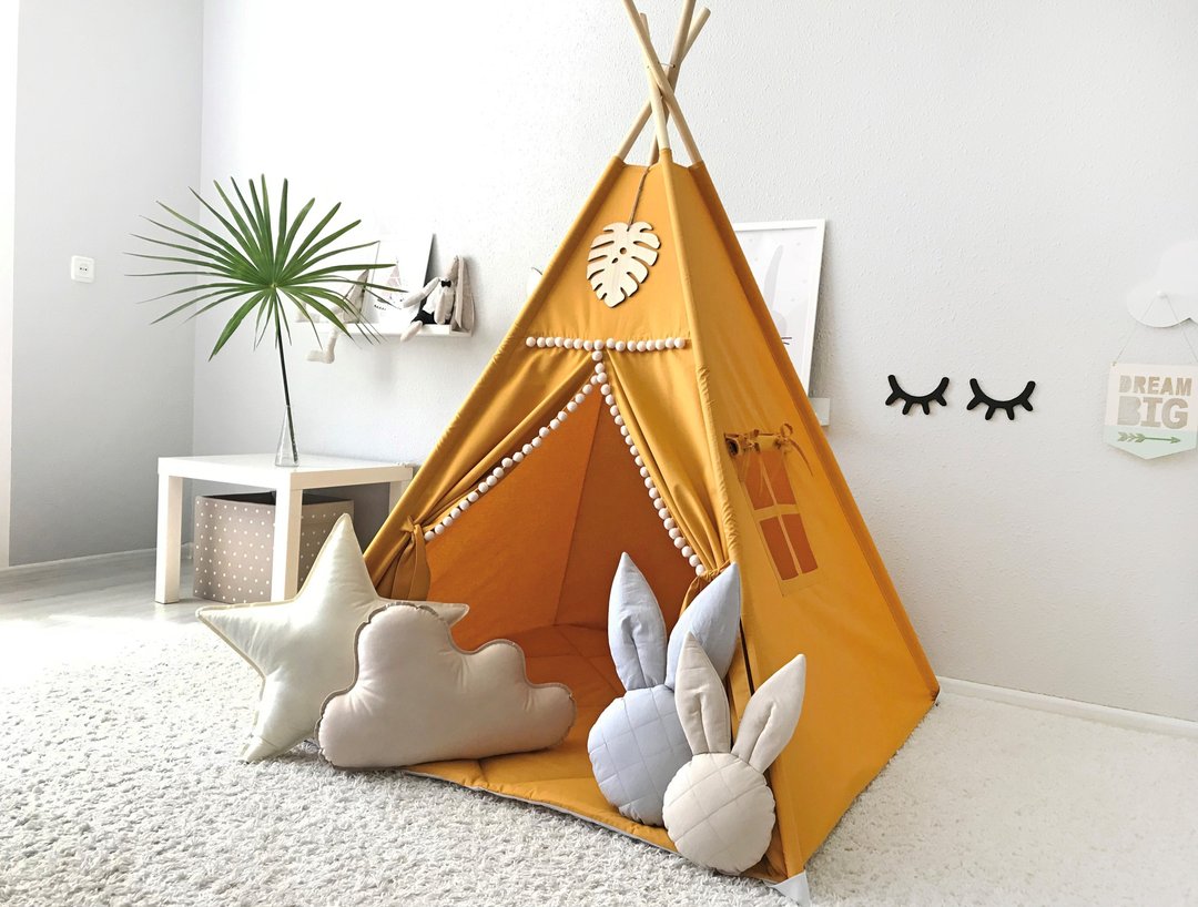 Teepee, kids teepee, tee pee tent, tee pee, tipi, play tent, childrens teepee - 儿童家具 - 棉 