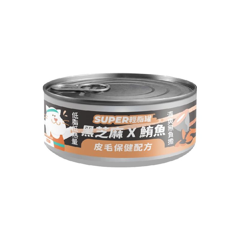 陪心宠粮猫Super小黑轻脂罐 - 鲔鱼X黑芝麻 80g - 猫罐头/鲜食 - 新鲜食材 