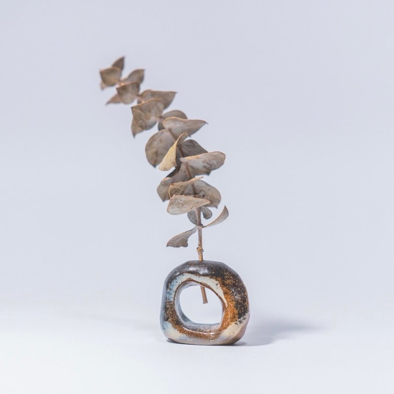 No.76 插花小物| 线香座| 云泥 | 陶瓷 - 香薰/精油/线香 - 陶 咖啡色