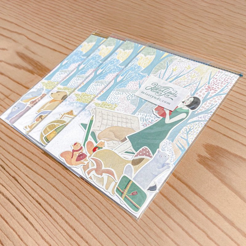 季节贴纸 |  四款可选 - 贴纸 - 纸 多色