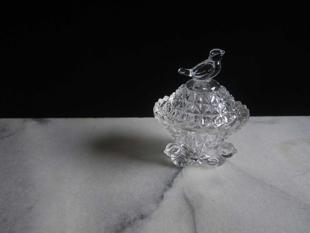 【老时光 OLD-TIME】早期欧洲水晶玻璃珠宝盒 - 收纳用品 - 其他材质 