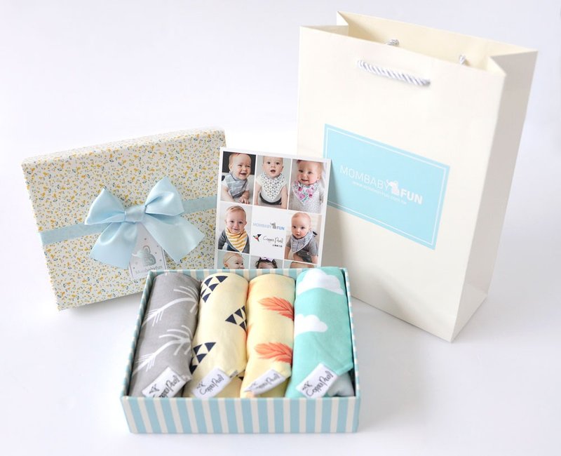 Copper Pearl 围兜专用精致包装组【礼盒+礼袋】-不含围兜商品 - 满月礼盒 - 纸 多色