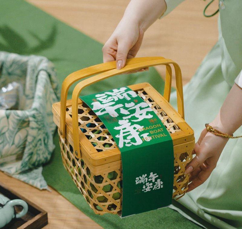 端午节幸运签饼礼盒 幸运饼干原味抹茶咖啡 综合24个 预购 - 手工饼干 - 新鲜食材 绿色