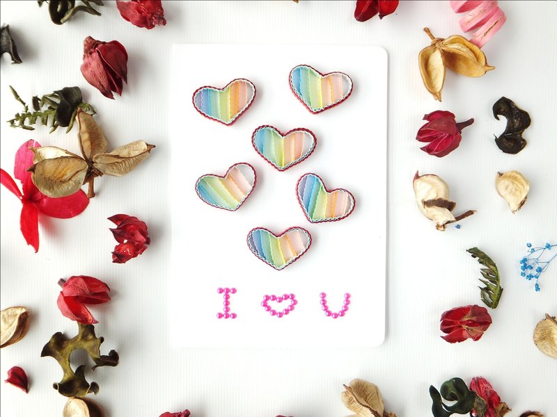 手作卷纸卡片-爱的宣言万用卡 - 卡片/明信片 - 纸 多色