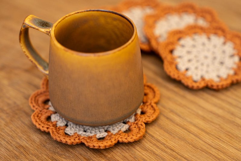 杯垫-编织-,配色款 - 摆饰 - 棉．麻 