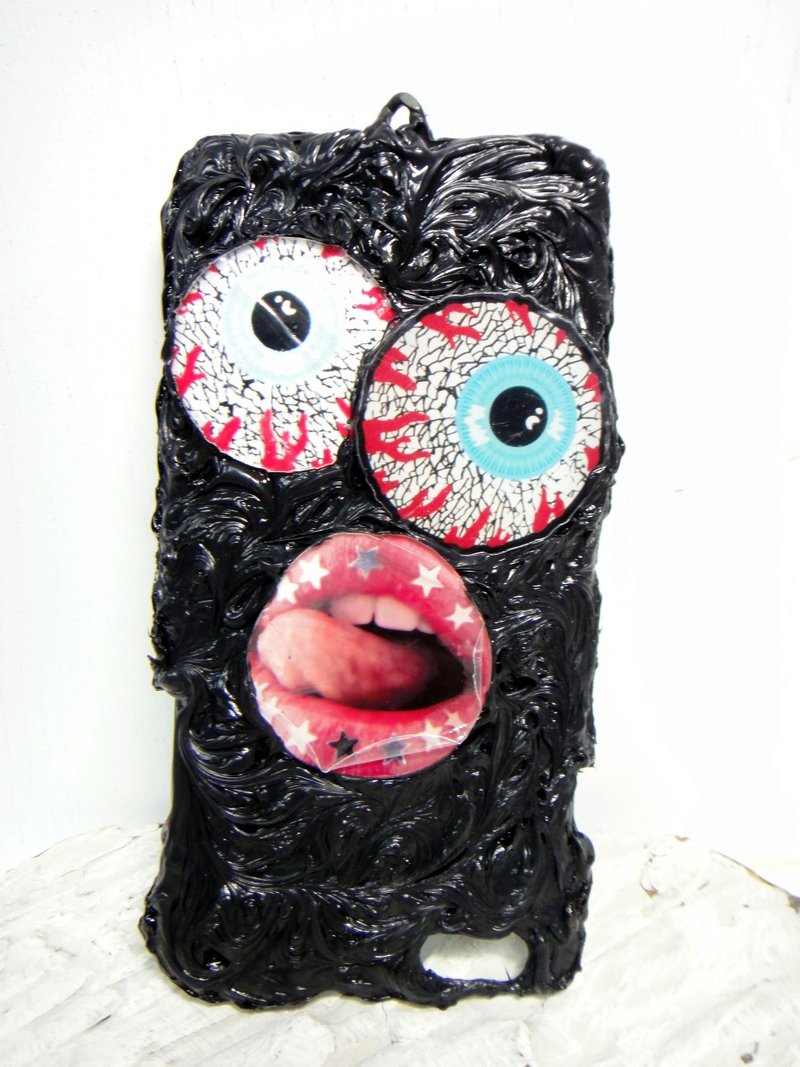 《挂链款》O.B.K. 原宿风格大眼睛嘴巴抽烟 iPhone 6/6s 手机壳 - 手机壳/手机套 - 塑料 