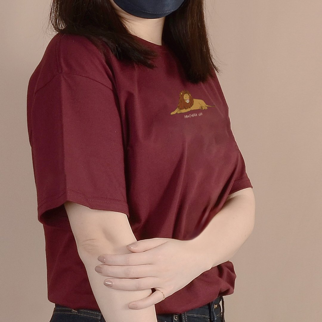 濒危动物 T 恤－非洲狮 (含小孩 130cm) - 女装 T 恤 - 棉 