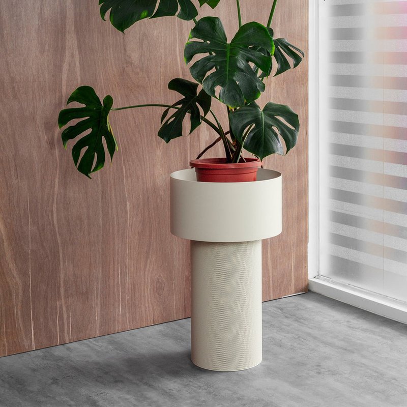 PEDESTAL Box | 金属网管收纳边桌 | 米白 - 餐桌/书桌 - 其他金属 白色