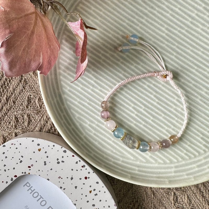 清新拉长石貔貅编织手链 - 手链/手环 - 水晶 