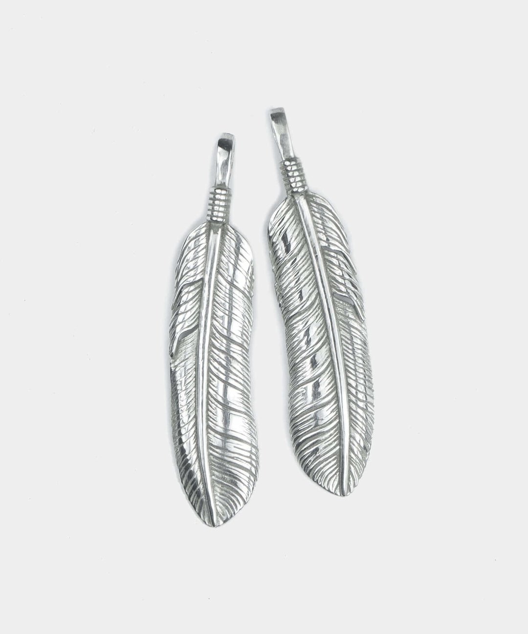 Feather Pendant Only - 项链 - 纯银 